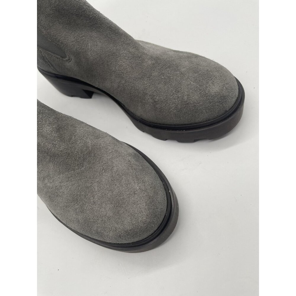 NEW Madewell Boots Womens Sz 9 Gray Wyckoff Chelsea Ankle Suede Lug Sole NN021 - Picture 5 of 9